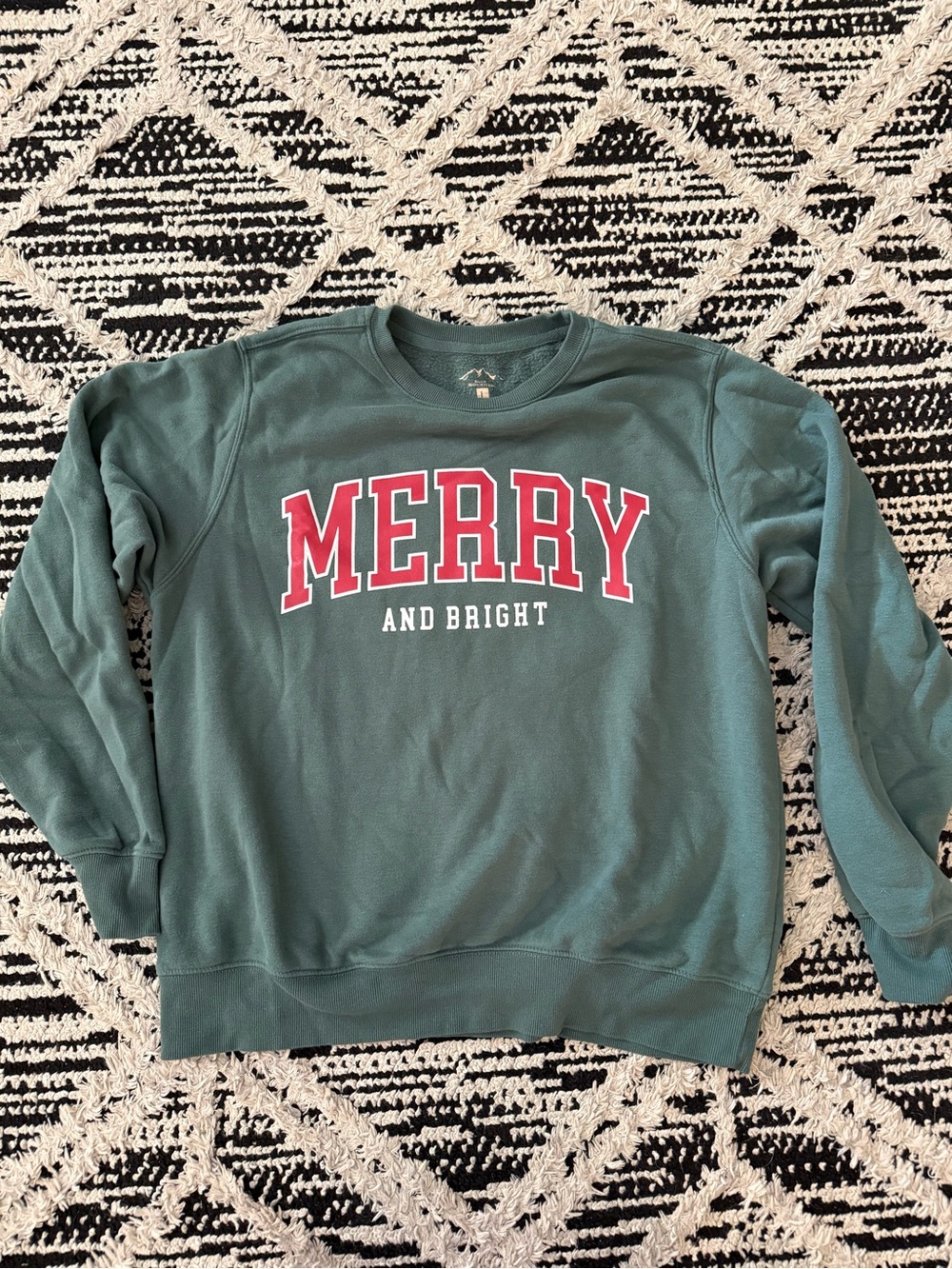 Merry and Bright Green Crewneck Sweater